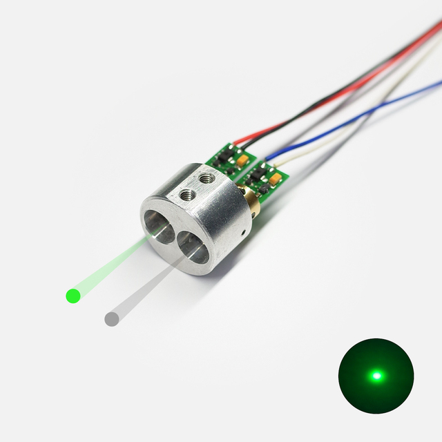Ir & Green 2-In-1 Customizable Double Dots Laser Diode Module Housing Coaxial 850Nm 520Nm For Short Focus
