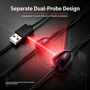 Cable IR IFA02 DX2-A, Cable de Extensión de Receptor IR USB, Sonda Dual Independiente, Montaje Oculto para Cable IR de Hogar Inteligente - Product Image 2