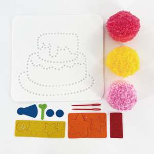 <b>Animal</b> <b>Felt</b> Embroidery Stitching Sewing Craft Kit DIY Cake Set with Sewing Crafts Stickers for Kids Hand Activities & Projects - Product Image 4