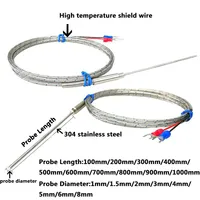 Flexibele buigbare sonde 1100 graden PT100/K-type ongeaard 1 mm 2 mm 3 mm 5 mm controller omhulde thermokoppel temperatuursensor