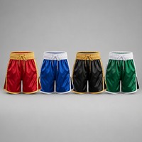 Shorts de Muay Thai personnalisés avec fente latérale haute, ceinture à nouer, en polyester satiné et nylon 170g, séchage rapide, motif cœur 3D, pour hommes, Kickboxing, OEM