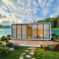 Maisonnette modulaire préfabriquée en forme de cabane Apple pour l'extérieur, maison mobile compacte, maison conteneur pour la vie en plein air, directement de l'usine