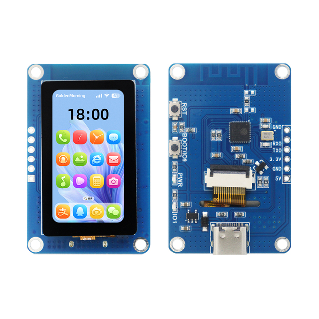 1.47 Inch IPS LCD Touchscreen Development Board ESP32-C3 WiFi for USB Type-C Full Color IoT Smart Display Module Manufacturer