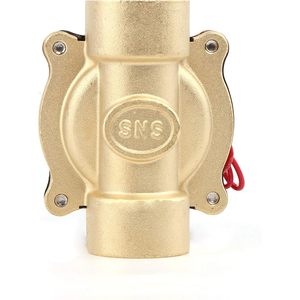 Vanne solénoïde électrique en laiton SNS 1 NPT normalement fermée pour eau, air, diesel 2W250-N25 AC110V - Product Image 2