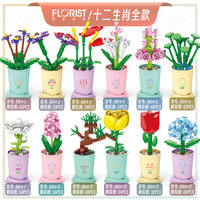Bricolage Fleurs Artificielles Botanique Blocs de Construction Ensemble Floral Briques Kit Jouet