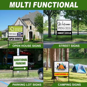 لافتة عقارية معدنية بإطار على شكل حرف H مقاس 18*24 بوصة مع حامل للبيع بالجملة - Product Image 5