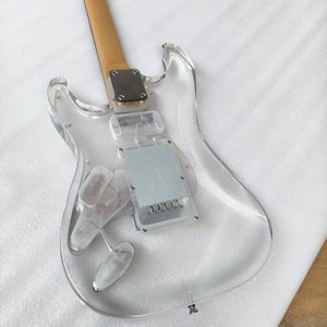 Guitare en verre acrylique transparent, manche en érable de haute qualité, sans LED - Product Image 3