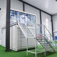 Maison préfabriquée moderne et mobile à installation rapide, type Apple Cabin, 20 pieds, 40 pieds, pour bureau, hôtel, appartement, maison capsule Apple