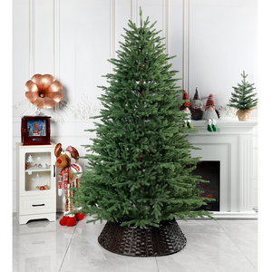 TIBBERS Árbol De Navidad Artificial, Altura De 180 Cm, Estructura Desmontable, Ramas Abatibles, Soporte Metálico Plegable, TBS038