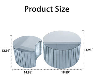 Luxury Convertible Silver Modern Coffee Table with Adjustable Height <b>Small</b> Size for Living Room Home Furniture - Product Image 6