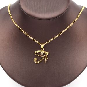 Egyptian Ankh <b>Cross</b> Pendant Necklace Alloy Classic Style Women/<b>Men</b> Gold Color Eye Horus Religious <b>Chain</b> Jewelry Gifts - Product Image 3