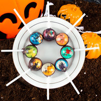 Sucettes de bonbons durs à saveur de fruits, 3d, galaxie étoilée, ciel, étoile, espace, planète, confiserie