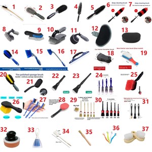 Petit outil de nettoyage de lavage de voiture Brosse à pneu en plastique Ventilation et roue - Product Image 1