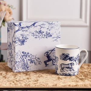 Nouvelle Tasse en Céramique de Porcelaine Fine Série Jungle Tiger avec Boîte Cadeau et Logo Personnalisé, Écologique, Capacité 200-300ml, Idéale pour Cadeaux d'Affaires - Product Image 4