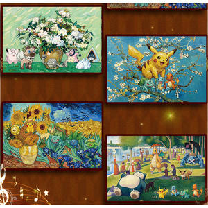 PY Tableau d'art des Peintures Mondialement Célèbres, Carte Pokémon, Nouvelle Boîte Mystère Baleine Personnalisée, Jeu de Société, Fan Art, Elf Baby, Aimant de Réfrigérateur en Gros - Product Image 5