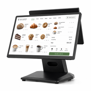 <span class=keywords><strong>Caisse</strong></span> enregistreuse à double écran tactile de 15,6 pouces avec écran client, paiement NFC, système POS pour supermarché, Windows 11 - Product Image 1