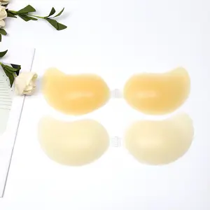 Soutien-gorge adhésif Mei Xiao Ti en silicone opaque solide réutilisable de qualité supérieure, mangue mate auto-adhésive avec boîte blister, forte adsorption