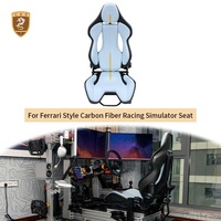 Siège baquet de simulation de course style Ferrari, personnalisable en cuir et fibre de carbone sèche, pour simulateur e-sport, sièges de course réglables