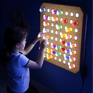 Jeux muraux Jouets sensoriels Lumière vive Peg Board Chambres sensorielles murales Autisme Lumière LED interactive Pegboard - Product Image 1