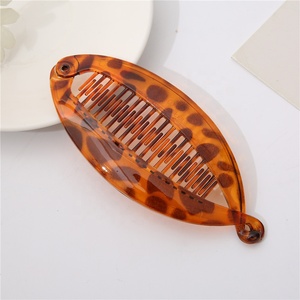 Vente en gros à prix abordable : Grands peignes double dents, pinces <span class=keywords><strong>banane</strong></span> classiques et pinces à cheveux pour queue de cheval, pour femmes et filles aux cheveux épais et bouclés, en plastique - Product Image 5