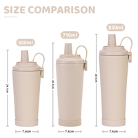 Nouvelle Tasse Cadeau Isotherme en Acier Inoxydable Moderne 2026, Grande Capacité 830ml, Portable avec Poignée Magnétique, pour Boissons Transfrontalières