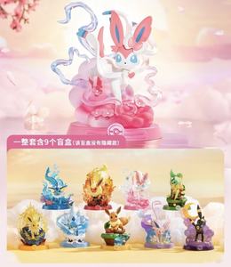 100% оригинальный японский аниме мультфильм 9 шт./коробка Poke Mon приключенческий Бар серии Eevee Слепая Коробка коллекционная игрушка аниме - Product Image 3