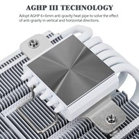 Refroidisseur à air pour processeur Thermalright AXP120-X67 blanc ARGB, 6 caloducs, ventilateur PWM de 120 mm, compatible AMD