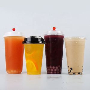 Gobelets en plastique PP jetables transparents de 12 oz, 16 oz, 24 oz avec logo personnalisé, à paroi simple, pour café froid et smoothies à emporter - Product Image 1