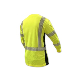 Maglietta di Sicurezza ad Alta Visibilità ANSI Classe 3 a Maniche Lunghe, T-Shirt da Lavoro per Edilizia, <span class=keywords><strong>Magliette</strong></span> Riflettenti di Sicurezza all'Ingrosso - Product Image 6