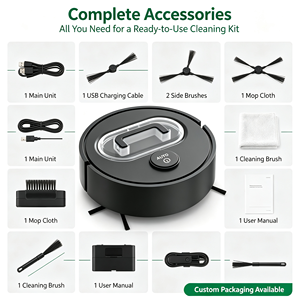 Mini <span class=keywords><strong>aspirateur</strong></span> léger 315g faible coût de transport rechargeable USB sans fil grande boîte à poussière 2026 Nouveau 50 min Rose Noir 40 PIÈCES - Product Image 3