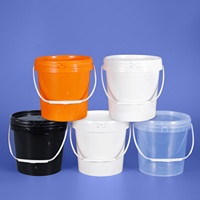 Seau en plastique PP de qualité alimentaire de 0,5L à 3L avec couvercle, étiquette personnalisée, mini-seaux échantillons pour le stockage de collations, jouets et articles divers - Vente en gros