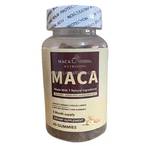 OEM Maca Extremes Gummibonbons f Plus Po-Gummibärchen oder Maca-Gummis Unterstützungs-Supplement bio-Maca-Gummis