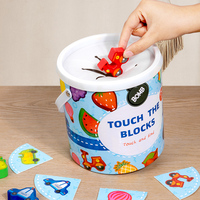 Mainan Puzzle anak-anak, mainan Puzzle permainan edukasi anak-anak, blok montesori kayu buah untuk anak-anak