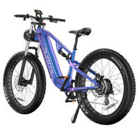 Vélo de montagne électrique Bangfang Motor Winter MTB 26 pouces, suspension intégrale, pneus larges E26 4.0, autonomie 60 km, conduite sur neige, 0.0g Manuel lb