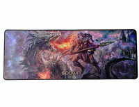 Tapis de souris de jeu noir XXL avec grand tapis de clavier sans fil 400*450mm épaisseur 4mm motifs carrés tapis de souris en stock CS