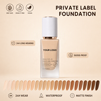 Fond de Teint Liquide Végétalien Longue Tenue Couvrance Totale Anti-Bavures et Anti-Transfert avec Logo Personnalisé et Correcteur pour le Visage