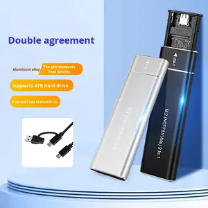 TYPE-C 3.1 to <span class=keywords><strong>M</strong></span>.2 NGFF SATA プロトコル SSD ソリッドアルミニウム合金エンクロージャ 超高速拡張 2TB ZD-SE02 深セン - Product Image 1