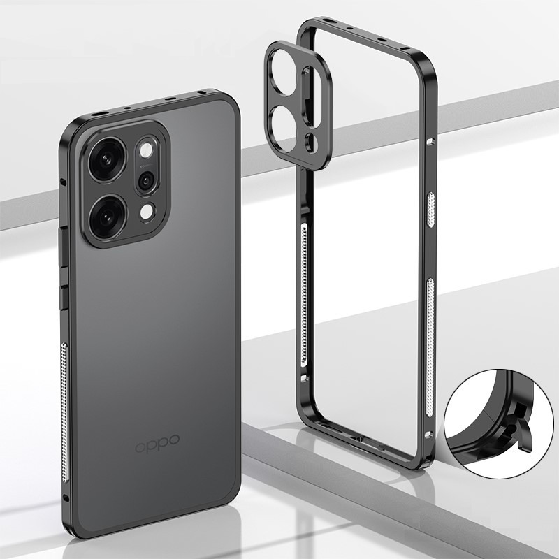 Custodia Rigida Bumper In Alluminio Per IPhone 11/12/13/14 Pro Max - Ricarica Wireless