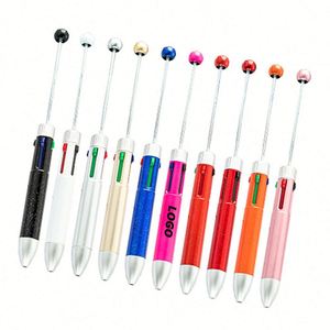 Custom Multicolor Beadable 4-in-1 Retractable Ballpoint <b>Pen</b>, 20 Colors for DIY, Office & School Crafting Supplies - Product Image 1