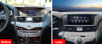 Lecteur de navigation Android tout-en-un 10,25 pouces avec CarPlay intégré, écran IPS monté sur tableau de bord pour Infiniti 2013-2019 Q70/Q70L