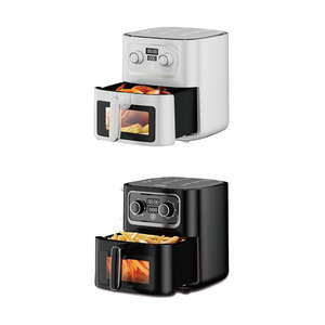 <b>Stainless</b> <b>Steel</b> Electric Air Fryer Oven Modern <b>Grill</b> Function Household Use Visible Window Manual Function - Product Image 1