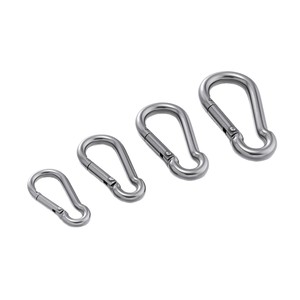 Carabiner Spring <b>Clip</b> | 304 Stainless Steel Snap <b>Hook</b> Clasp for DIY Bag Keychain Backpack Accessory - Product Image 5