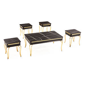 Juego de Mesa de Centro Convertible Moderno de MDF, 4+1 Piezas, Muebles para Sala de Estar, Rosse Turquía - Product Image 4