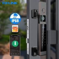 Cerradura Eléctrica Automática para Puerta Principal de Hierro Tolink para Exteriores, con Batería de Litio de 10000 mAh, Resistente al Agua IP68, con Bloqueo Automático para Jardín