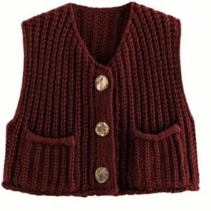 Nouvelle Collection 2026 – <span class=keywords><strong>Gilet</strong></span> Tricoté Boutonné <span class=keywords><strong>Sans</strong></span> Manches pour <span class=keywords><strong>Femme</strong></span> – Haut en <span class=keywords><strong>Maille</strong></span> Tendance Printemps-Automne - Product Image 5