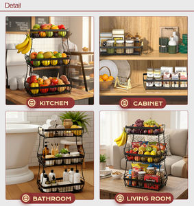 Fabricant chinois vend un panier de rangement en fil métallique multifonctionnel à trois niveaux réglable pour le <span class=keywords><strong>salon</strong></span>, la salle de bain et la <span class=keywords><strong>cuisine</strong></span> - Product Image 3