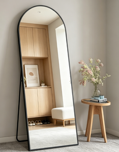 กระจกเงาแบบตั้งพื้นรุ่น Heavenly Mirror Model 30 ทรงโค้ง กระจกนิรภัยเต็มตัว กรอบอะลูมิเนียมอัลลอยด์ ดีไซน์ทันสมัย - Product Image 2