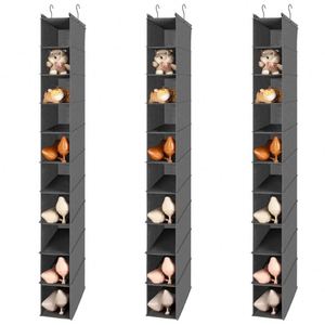 <b>Hook</b> Hanging 10 Compartment <b>Shoe</b> Storage Bag Closet Closet Organizer Foldable Fabric Storage Bag - Product Image 1