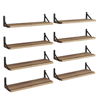Étagères murales flottantes en bois pour épices et présentoirs, quatre niveaux multifonctionnels pour cuisines et salons