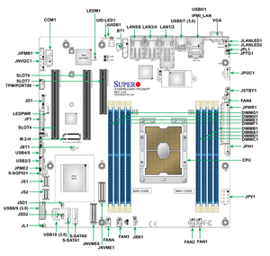 Placa Base para Servidor MicroATX MBD-X12SPM-TF/X12SPM-LN4F, Socket Único LGA-4189 (SocketP+), C621A, DDR4, Doble Soporte, Nueva, Rápida - Product Image 4